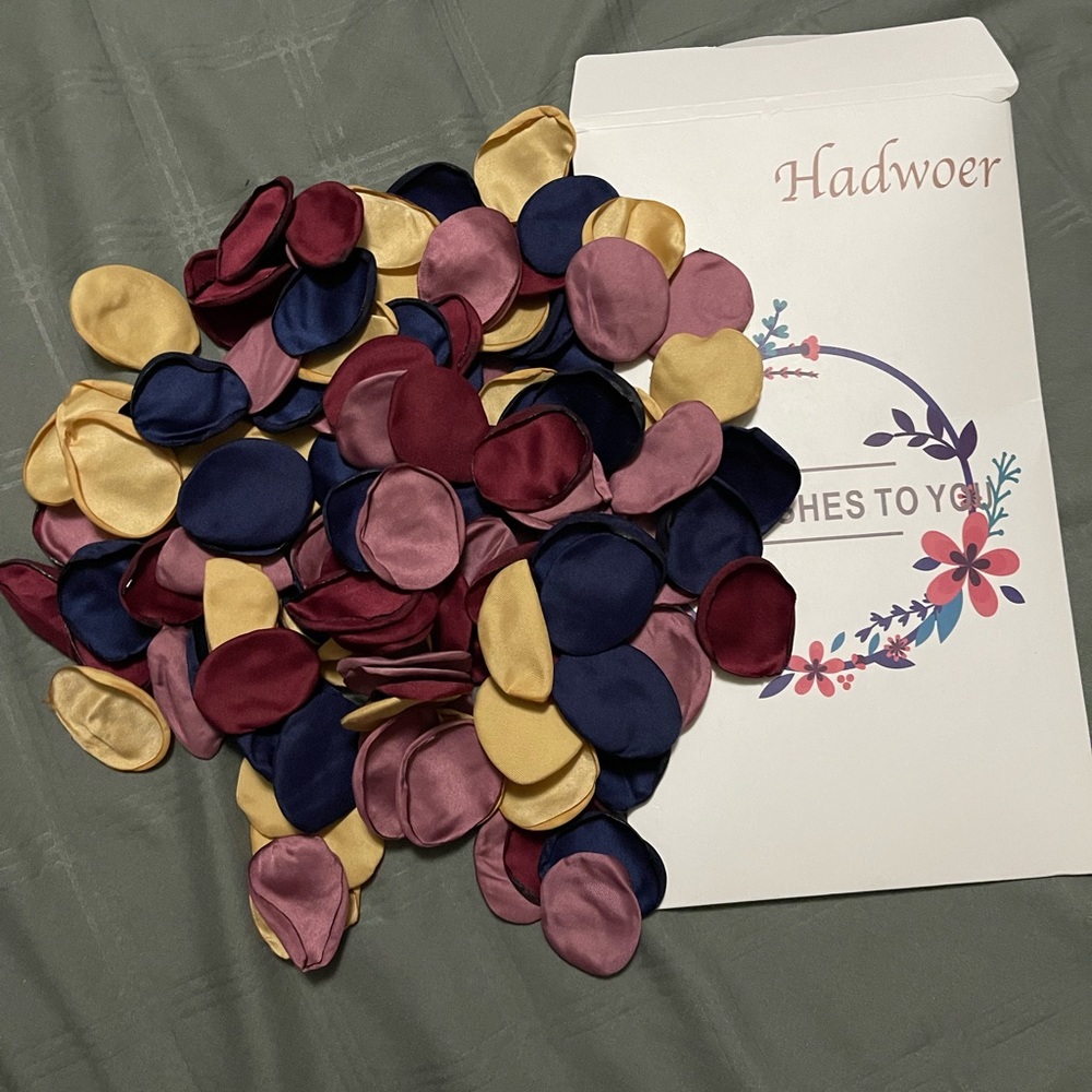 Silk Rose Petals; Navy Blue/Burgundy/Blush/Tan